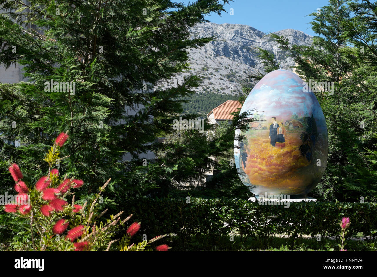 The 'Easter egg from the heart', Orebic, Peljesac peninsula, Croatia Stock Photo