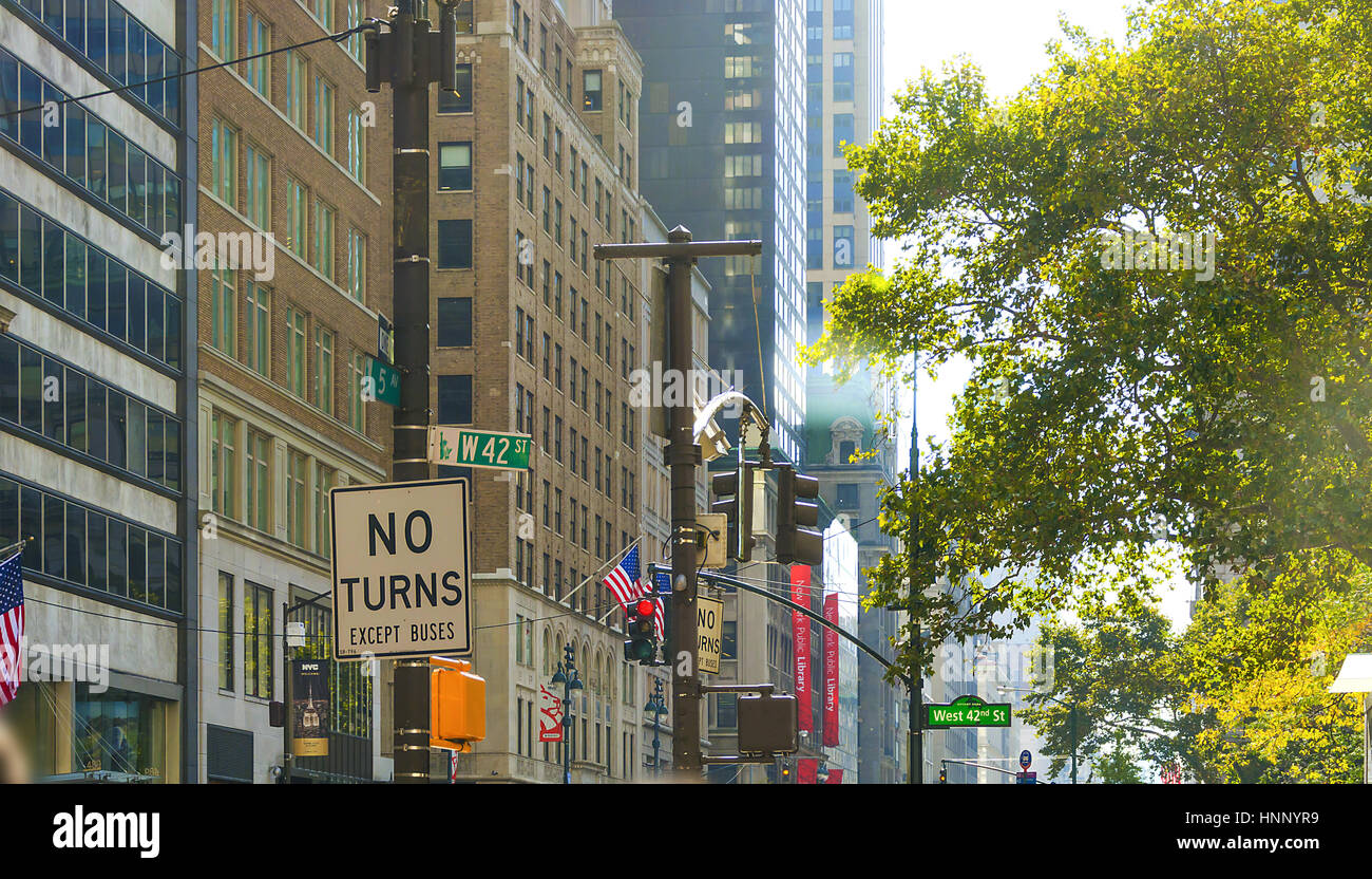 New York, USA, november 2016: crowd of people walking on a busy New York City street Stock Photo