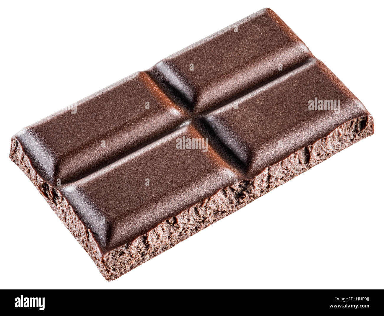 Pieces of chocolate bar. File contains clipping paths. Stock Photo