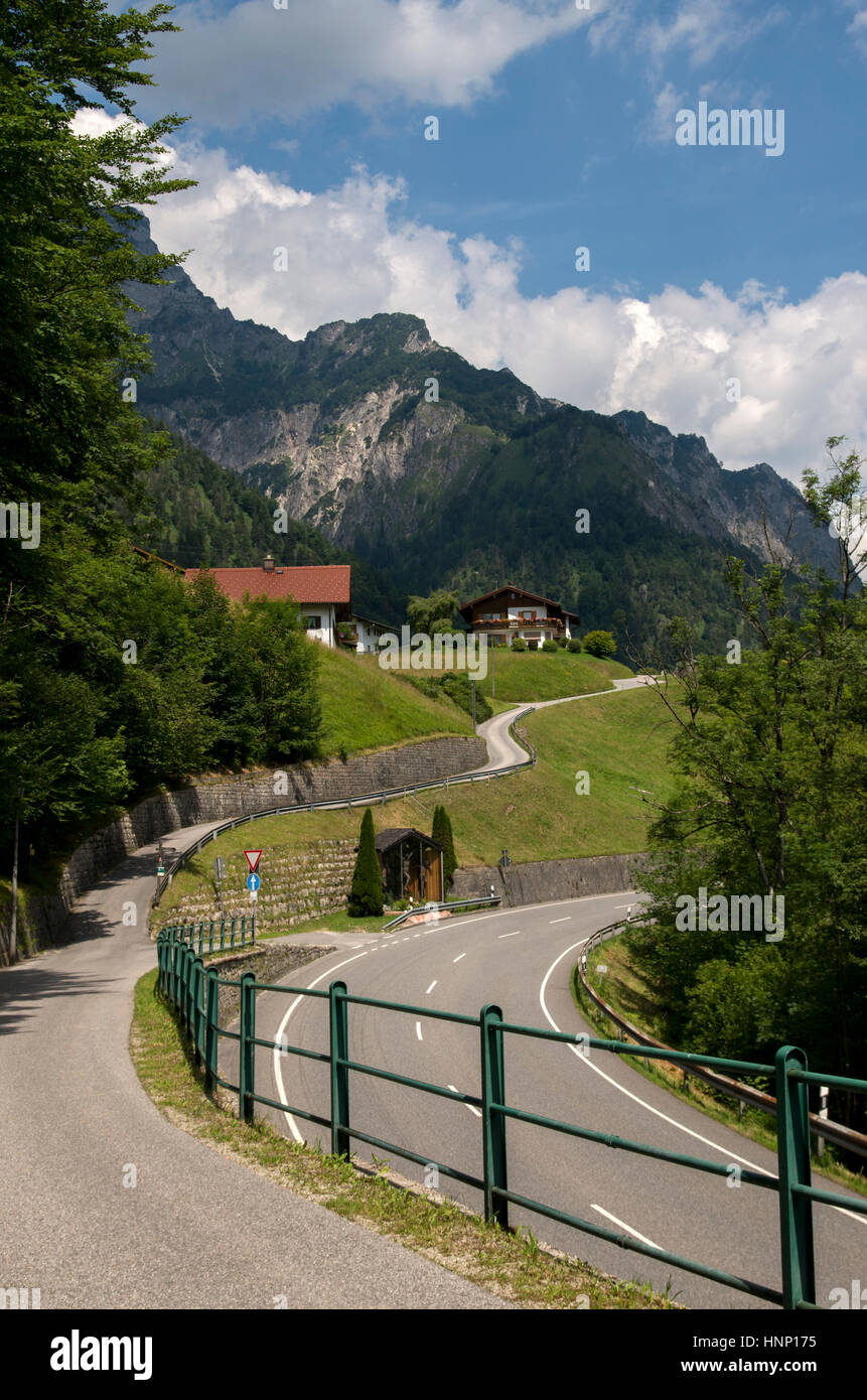 Alpjne road in Tyrol, Austria. Stock Photo