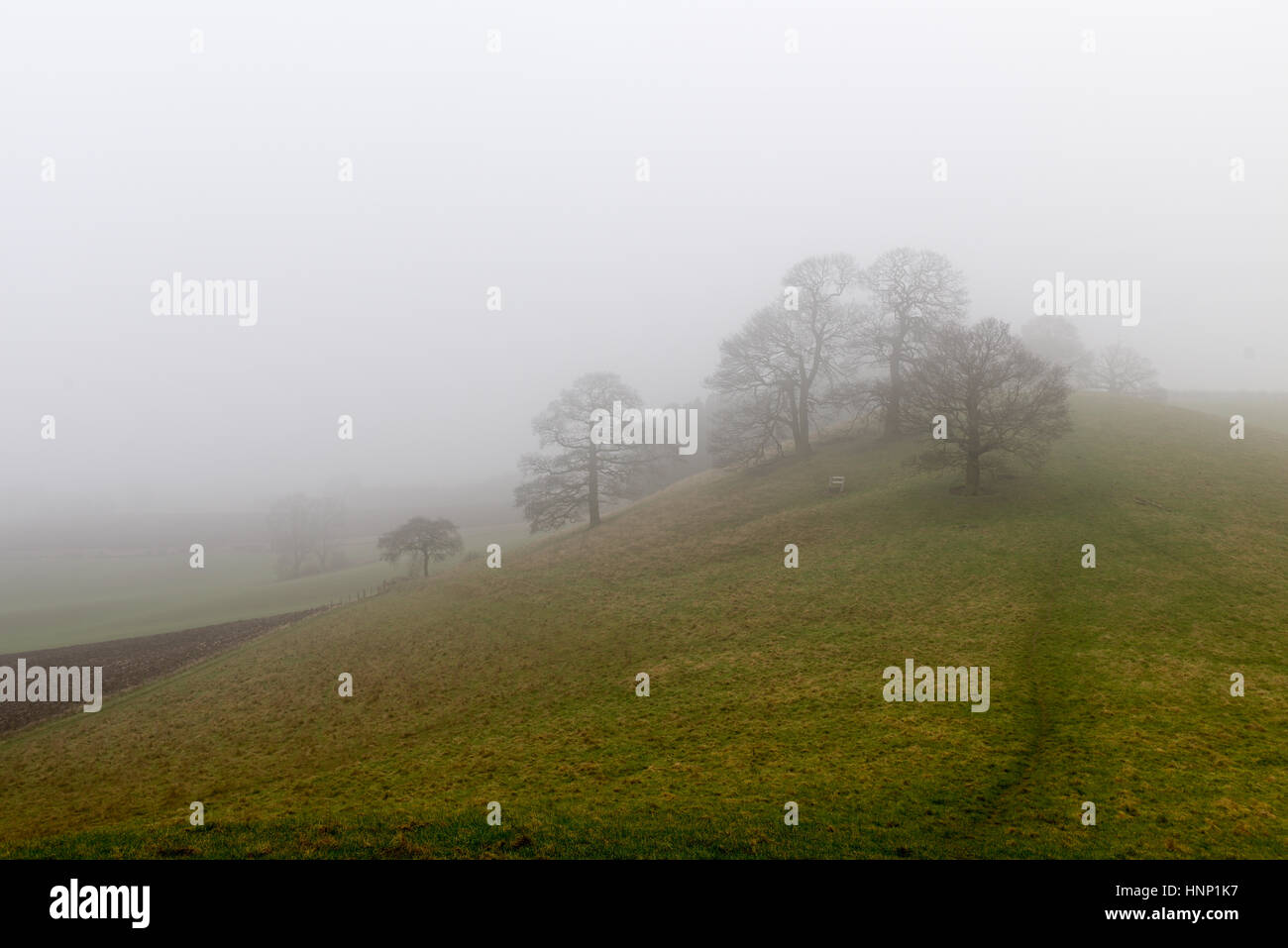 Robin Hoods hill Iron age burial mound ,Oxton Nottinghamshire,UK Stock