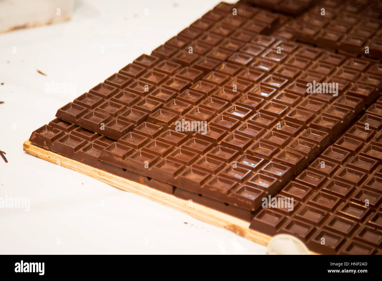 Chocolate bars background Stock Photo