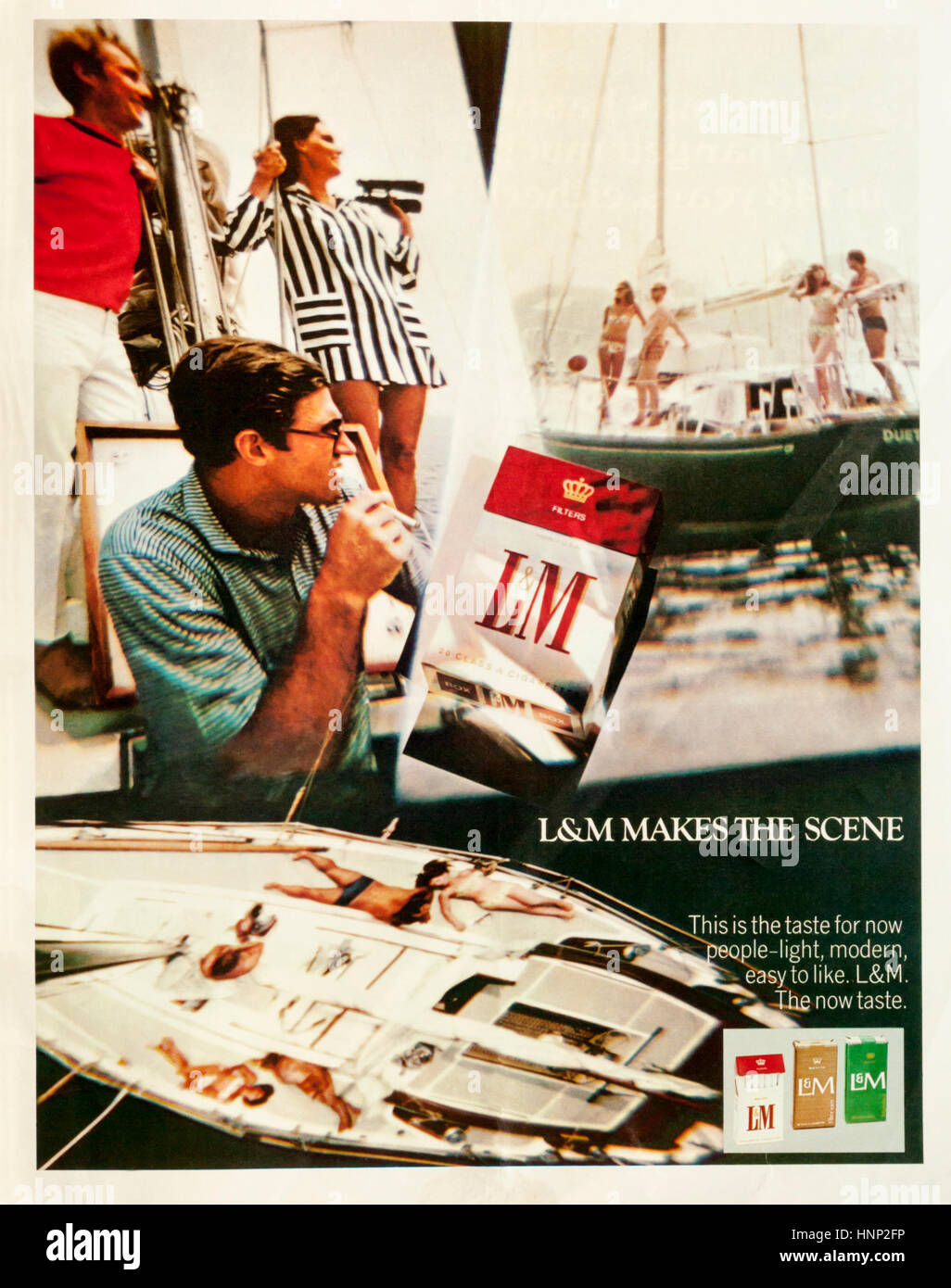 1960s cigarette advertisement in a magazine Stock Photo