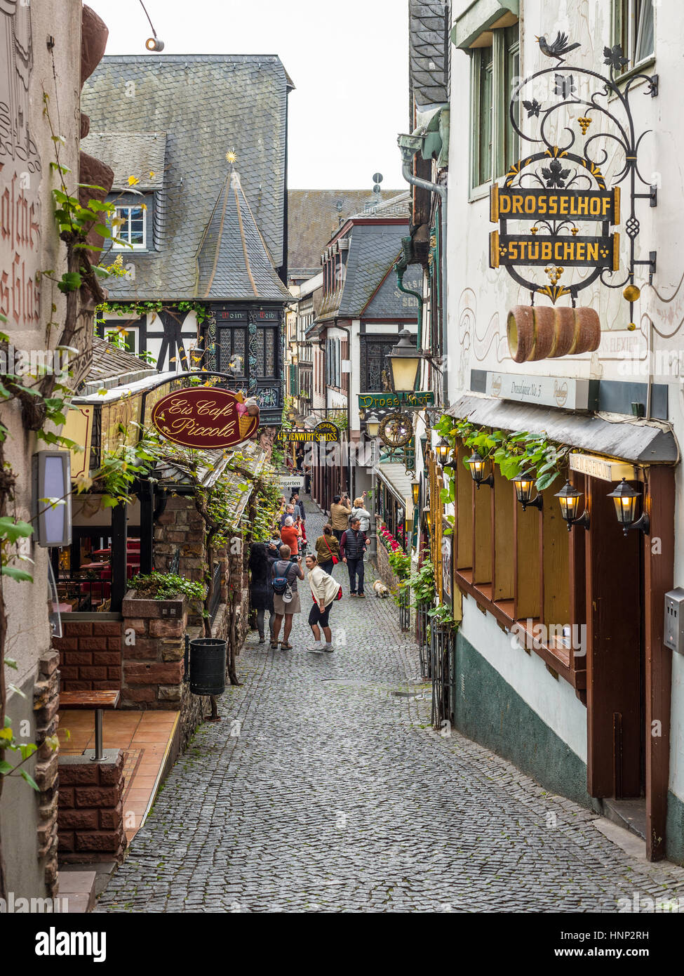 Rudesheim, Germany - May 23, 2016: Architecture of Rudesheim, Germany ...