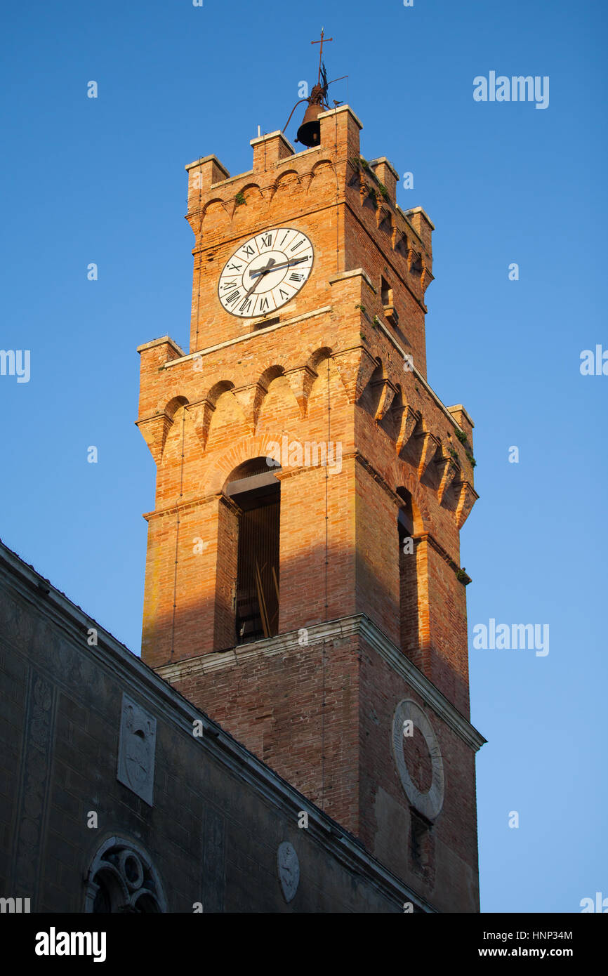 Pienza in Val d'Orcia, Siena, Tuscany, Italy Stock Photo