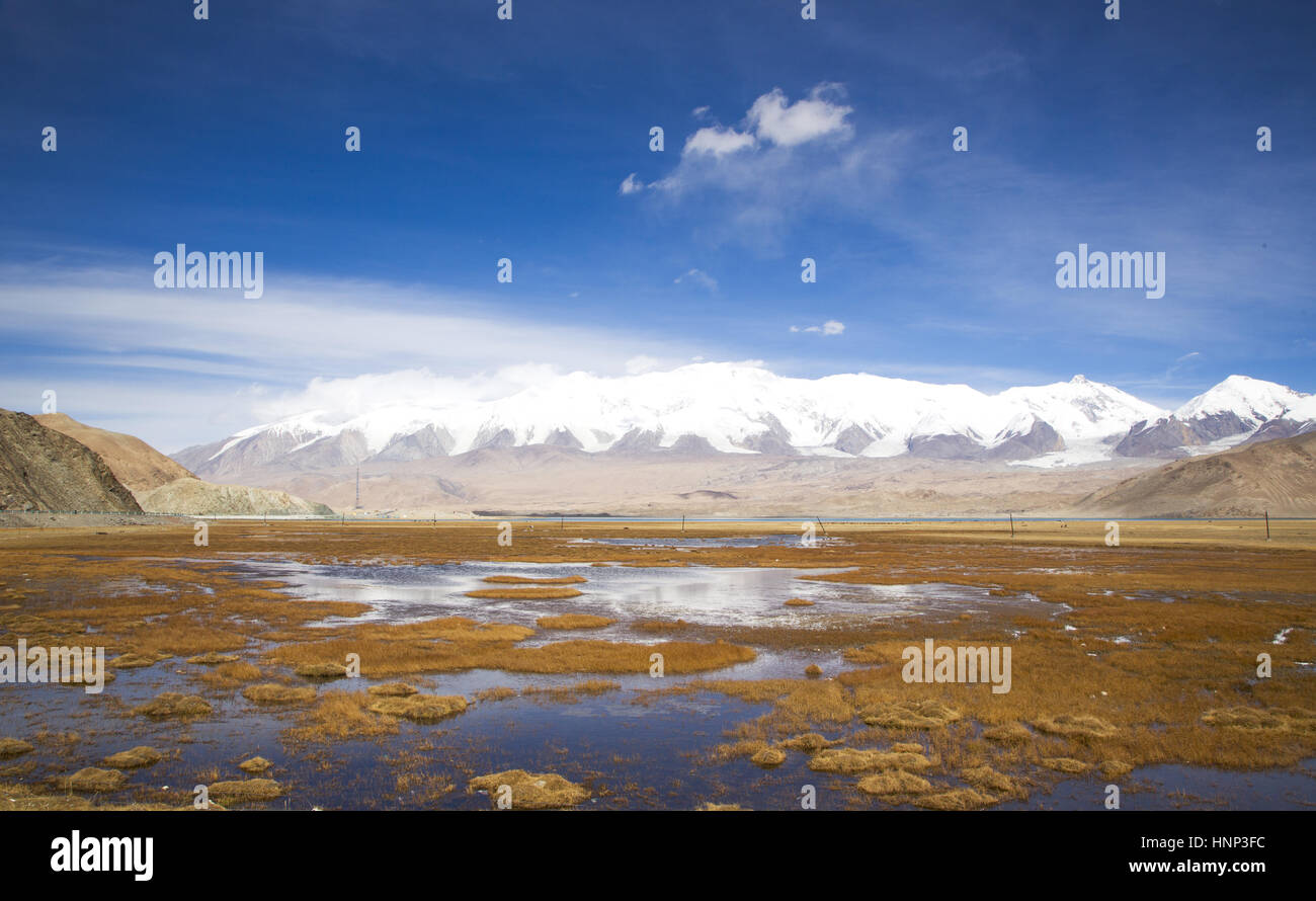 Kongur Peak scenery in Sinkiang Stock Photo