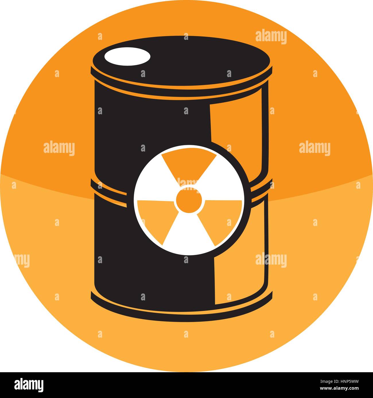 circular shape with barrels with radioactive materials vector illustration Stock Vector