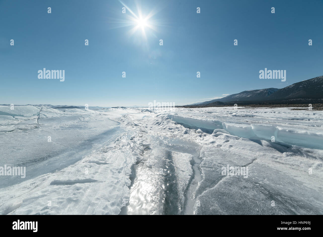 Baikal lake in winter Stock Photo - Alamy