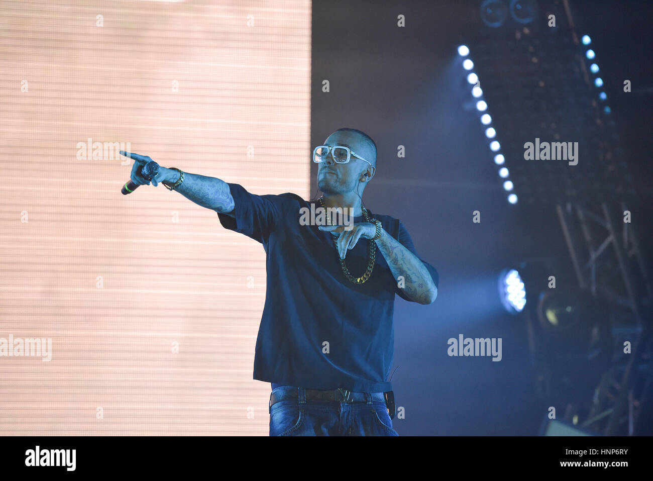 Napoli, Italy. 14th Feb, 2017. Gué Pequeno an Italian rapper and ...