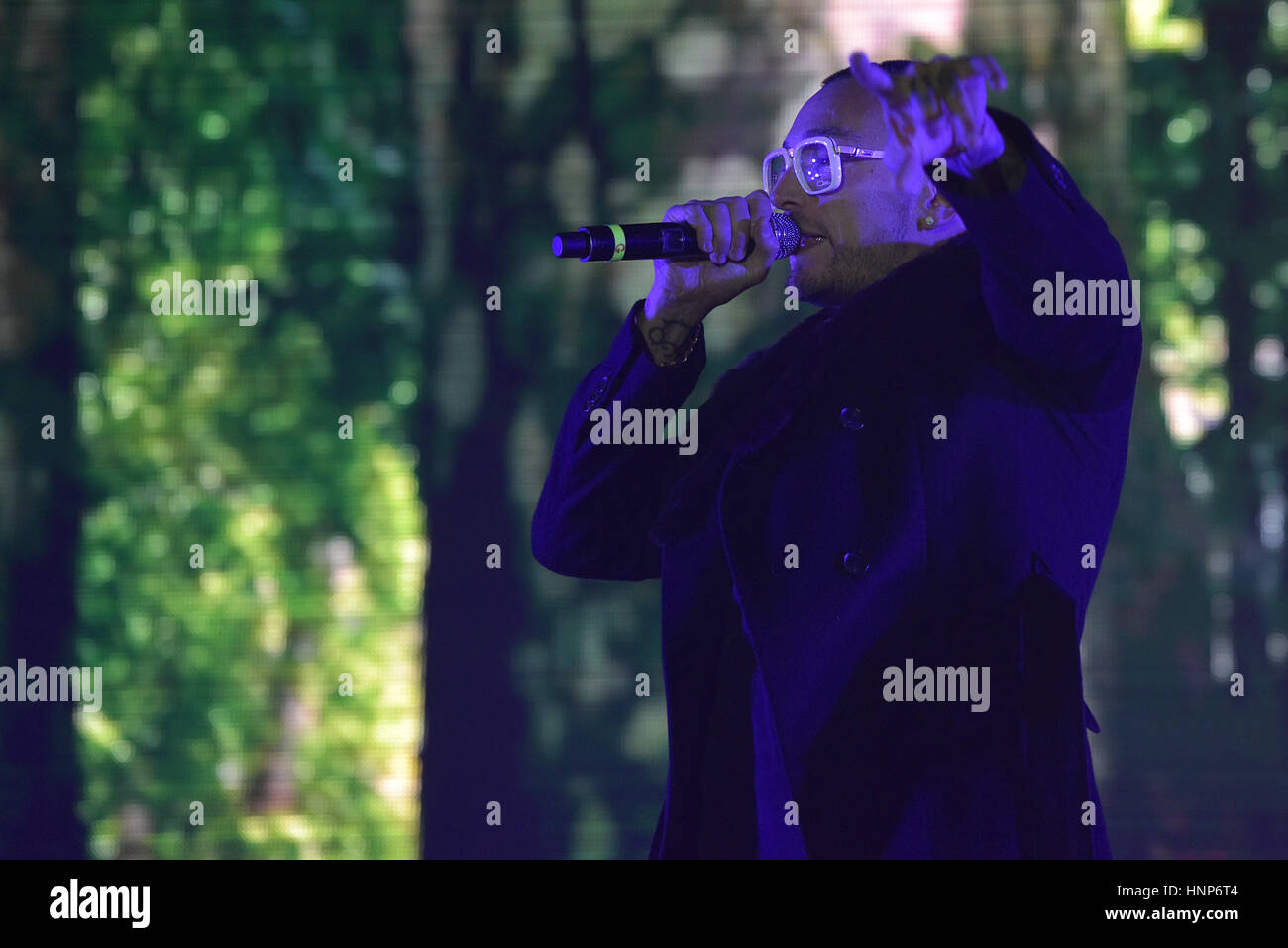 Napoli, Italy. 14th Feb, 2017. Gué Pequeno an Italian rapper and ...