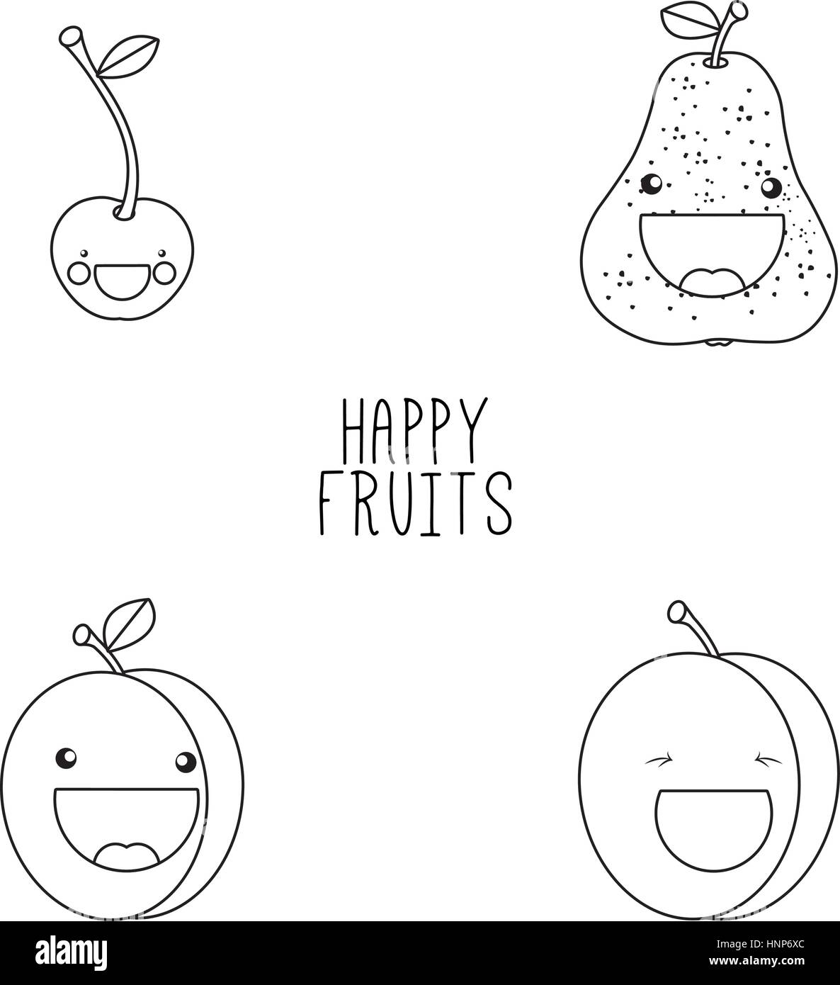 Line drawing fruits Stock Vector Image & Art Alamy