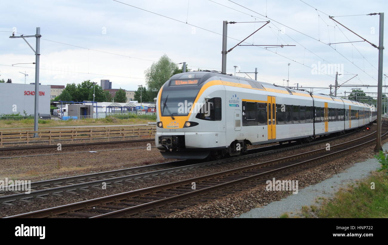 Eurobahn passenger train at Venlo, Netherlands, Europe Stock Photo