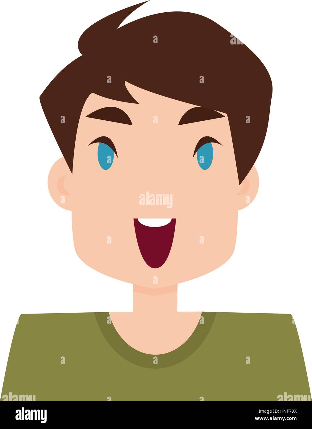 Boy Expression Face Stock Vector Image & Art - Alamy