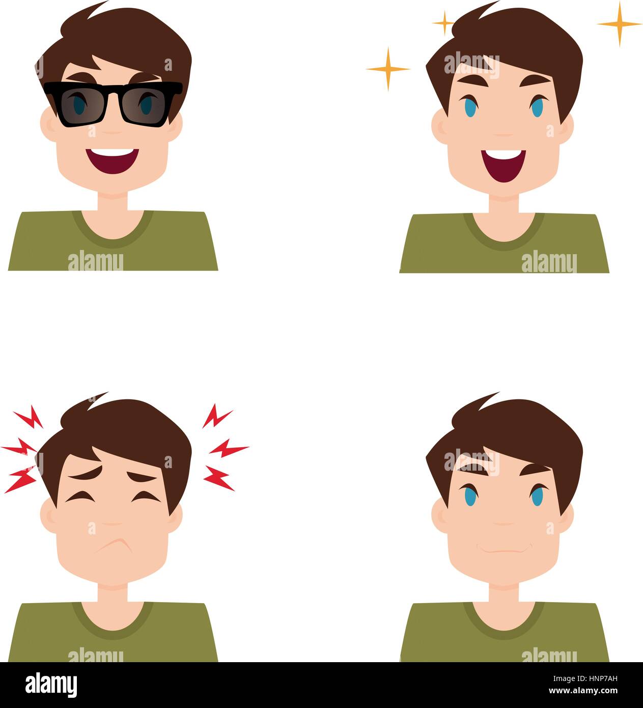 Boy Expression Faces Stock Vector Image & Art Alamy