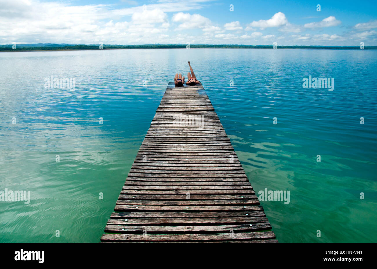 Peten lake in Guatemala Stock Photo