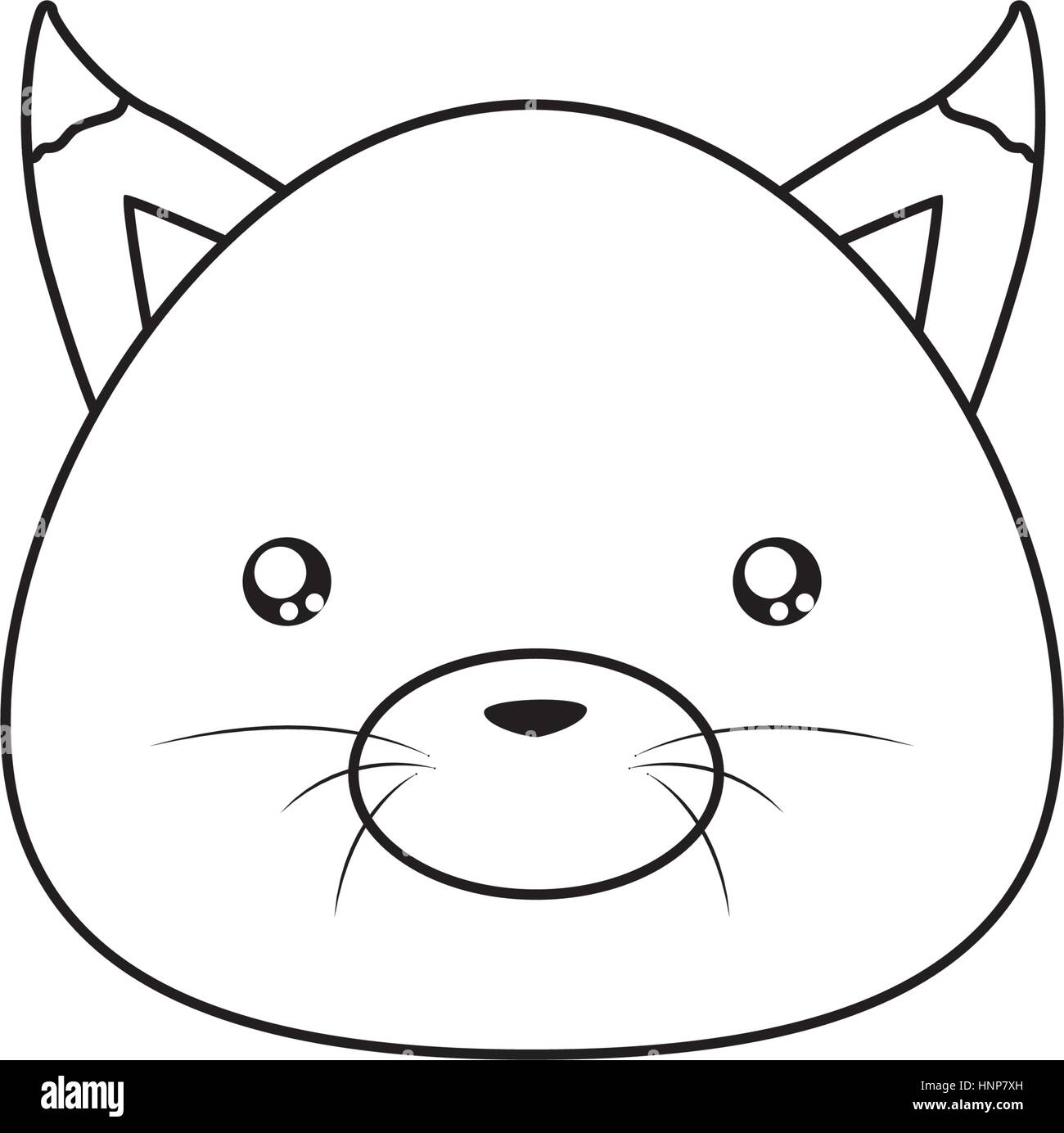 fox Drawing Face Stock Vector Image Art Alamy