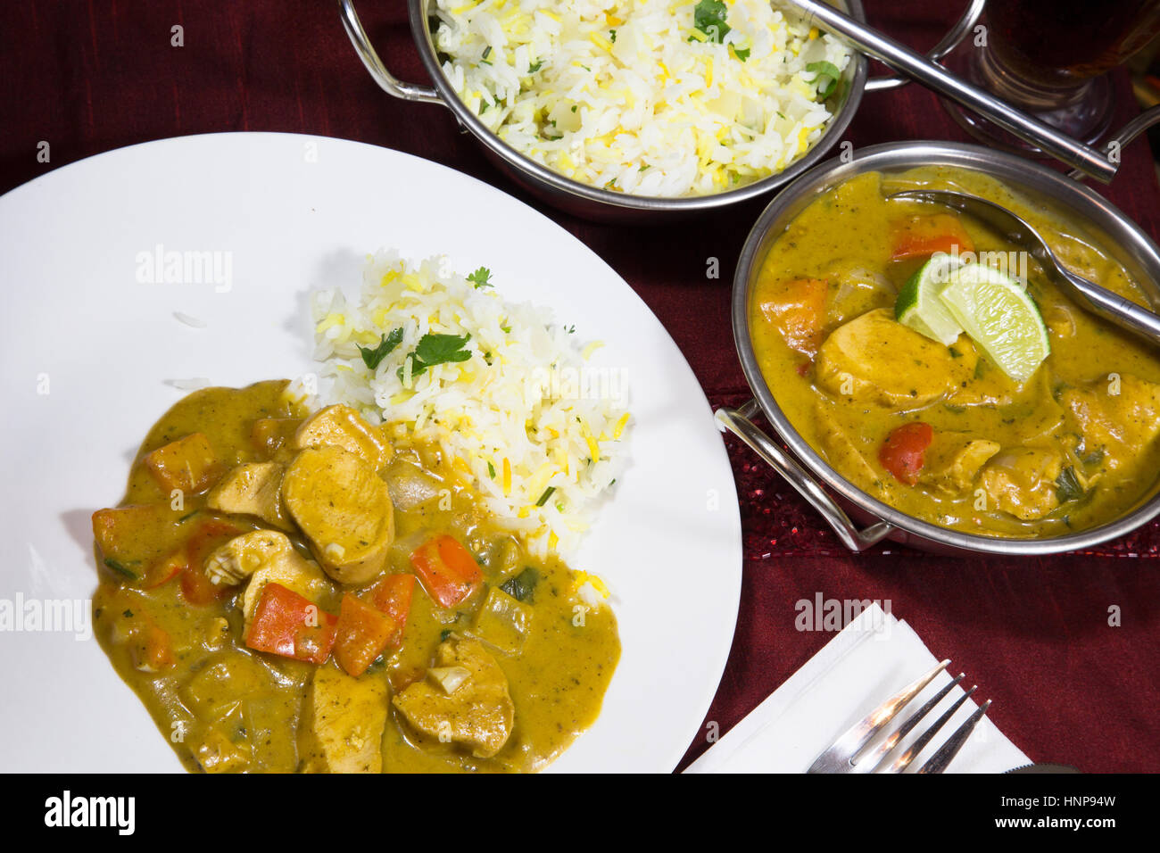 A traditional Indian dish of Jaipur Chicken Curry Stock Photo Alamy