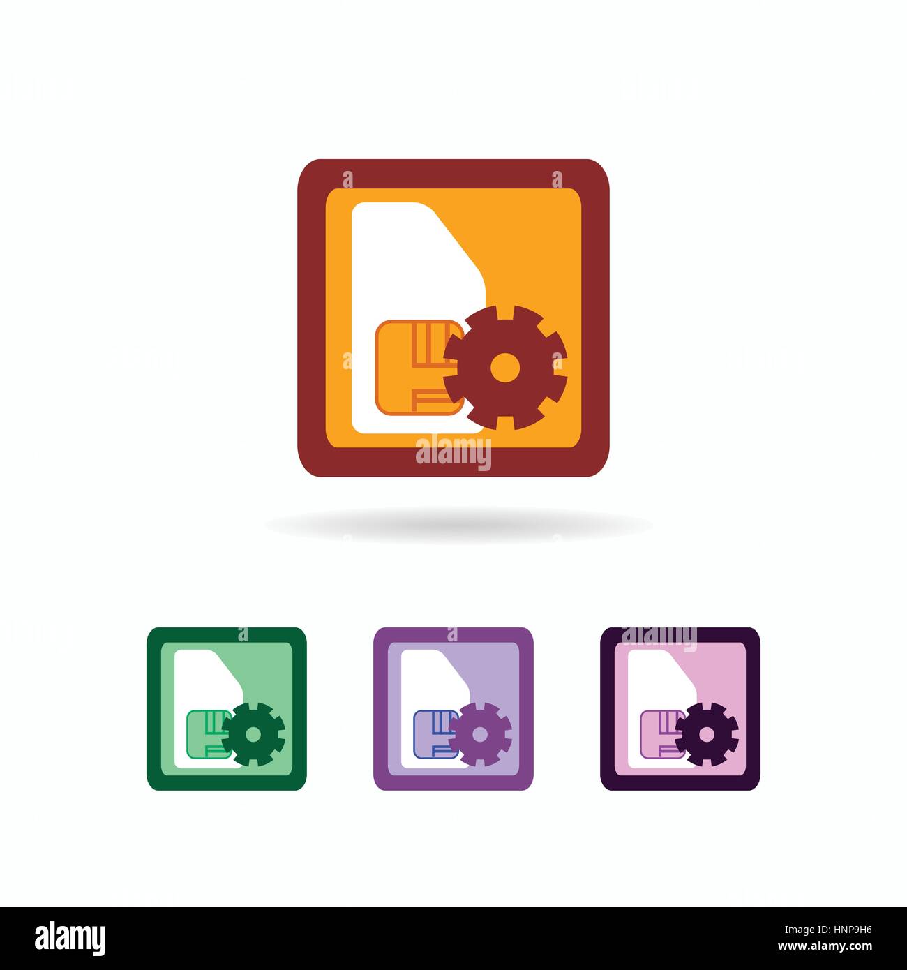 SIM settings icon. isolated on white backgroundTrendy flat style for graphic design, logos, website, social media, UI, mobile application Stock Vector