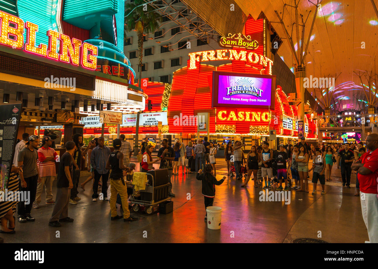 light show at Fremont Street Experience,las vegas,Nevada,usa 06/24/15