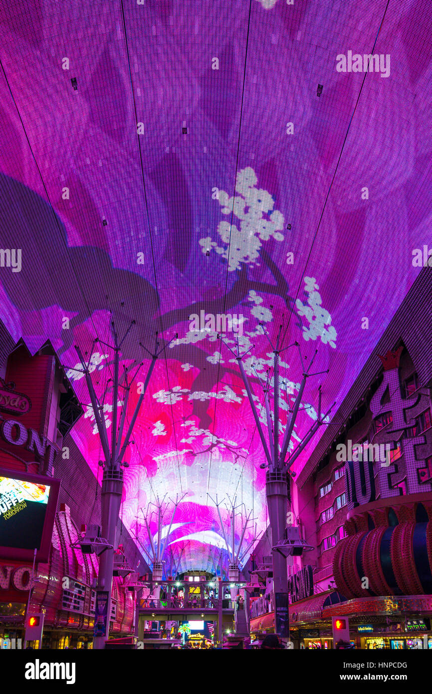 light show at Fremont Street Experience,las vegas,Nevada,usa 06/24/15