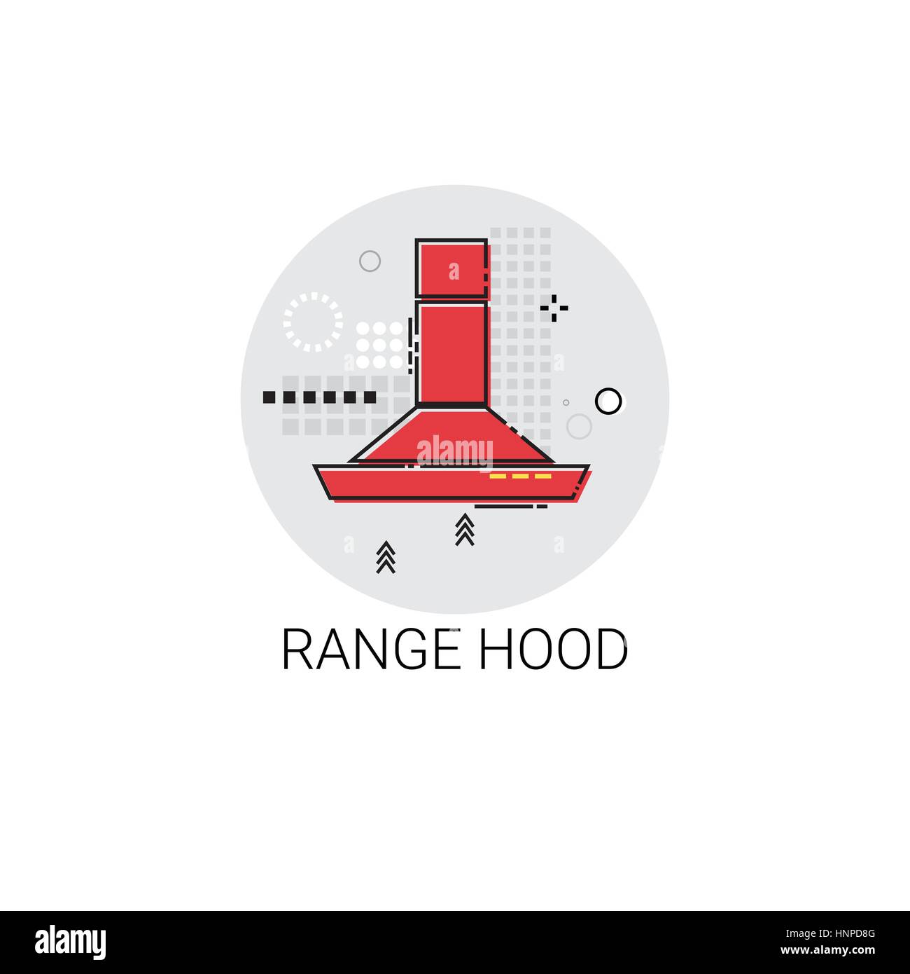 Range Hood Cooking Utensils Kitchen Equipment Appliances Icon Stock Vector