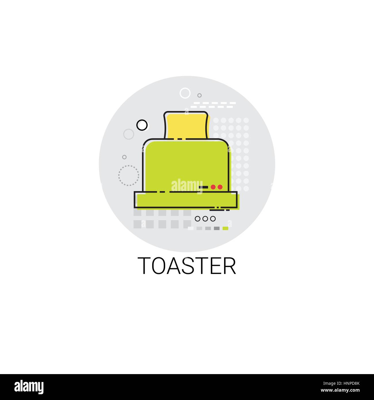 Toaster Cooking Utensils Kitchen Equipment Appliances Icon Stock Vector