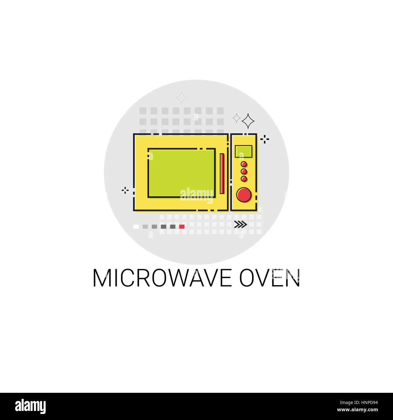 Microwave Oven Cooking Utensils Kitchen Equipment Appliances Icon Stock