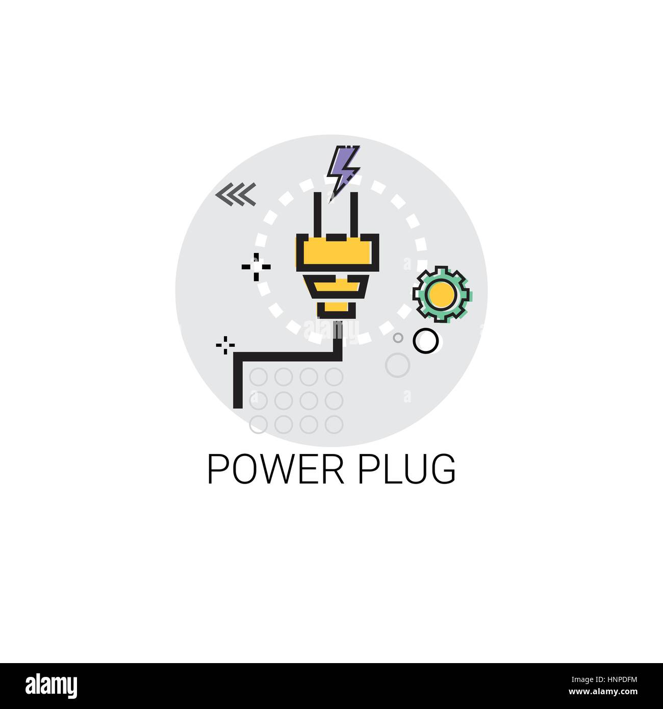 Energy Supply Power Plug Icon Stock Vector