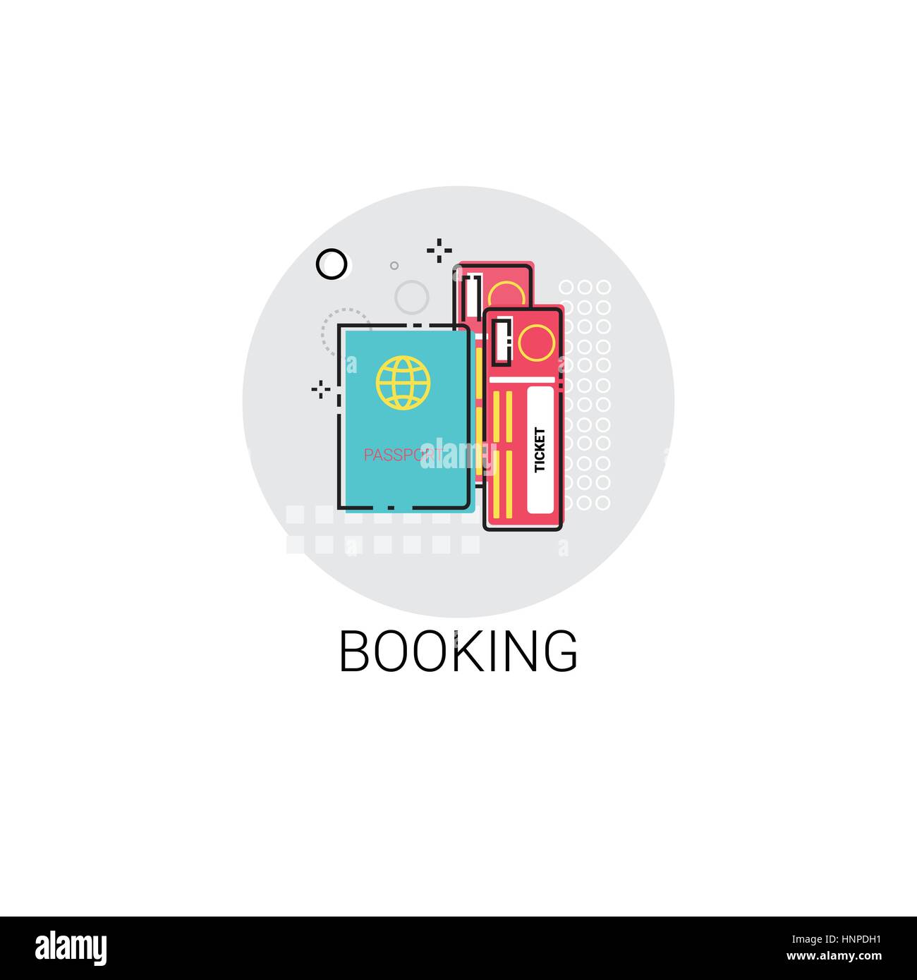 Booking Ticket Online Reservation Icon Stock Vector