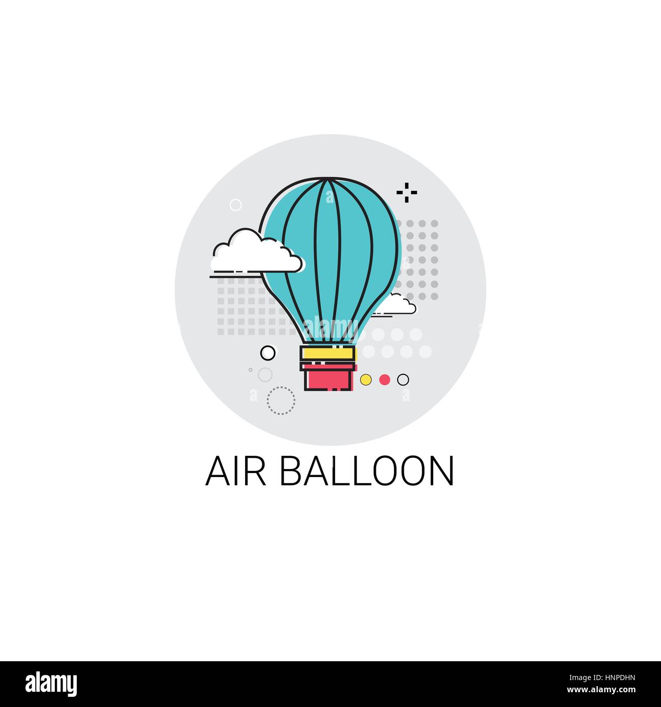 Hot air balloon icon image Stock Vector Images - Alamy