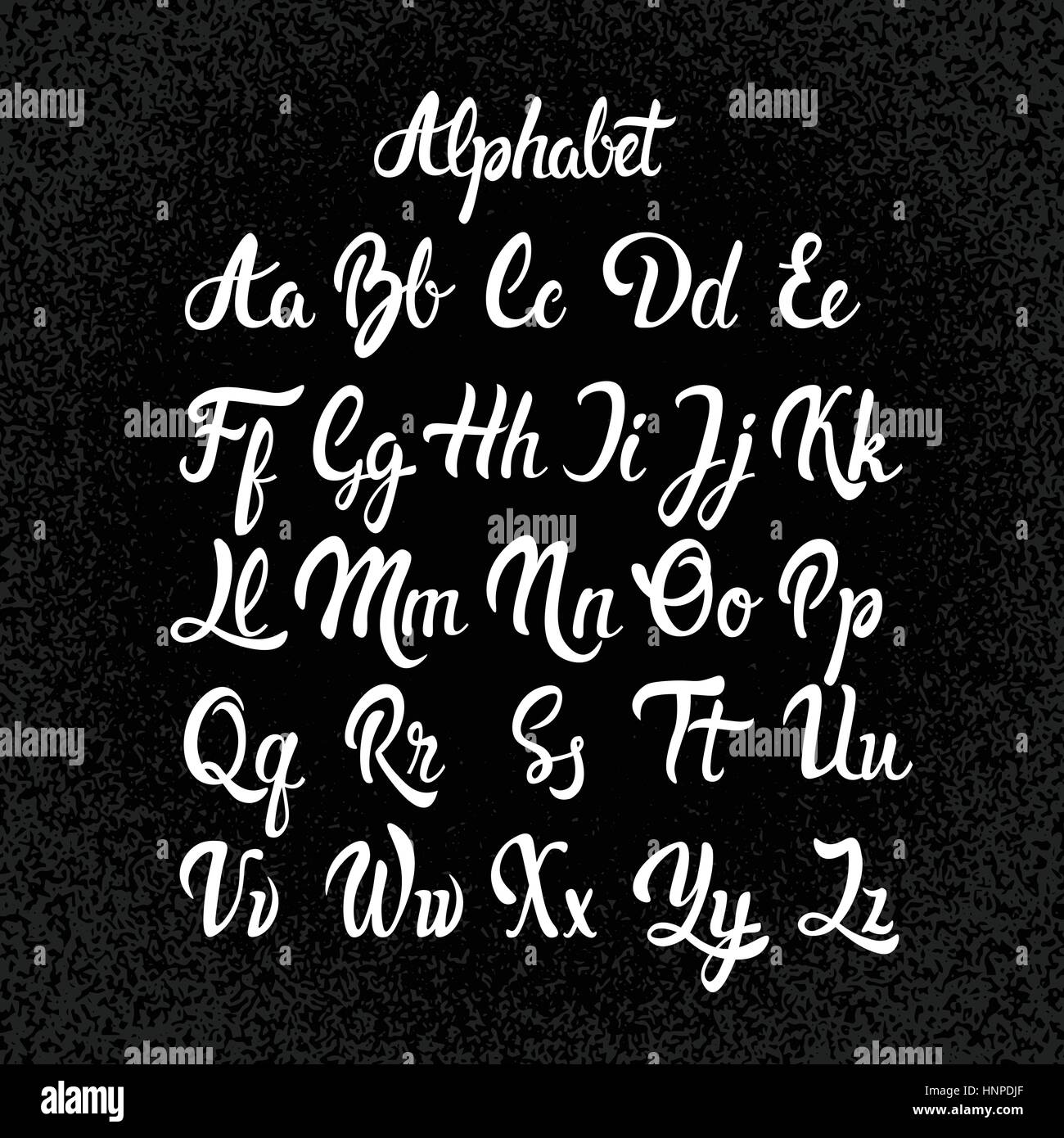 Alphabet Letters Collection Text Lettering Set Vector Illustration Stock Vector
