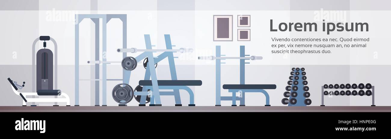 Gym interior view Stock Vector Images - Alamy