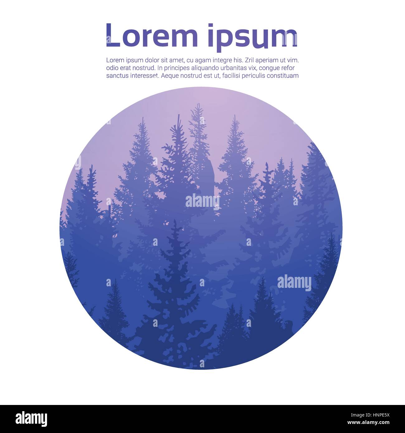 Pine Forest Landscape Mountain Sky Woods Stock Vector Image & Art - Alamy