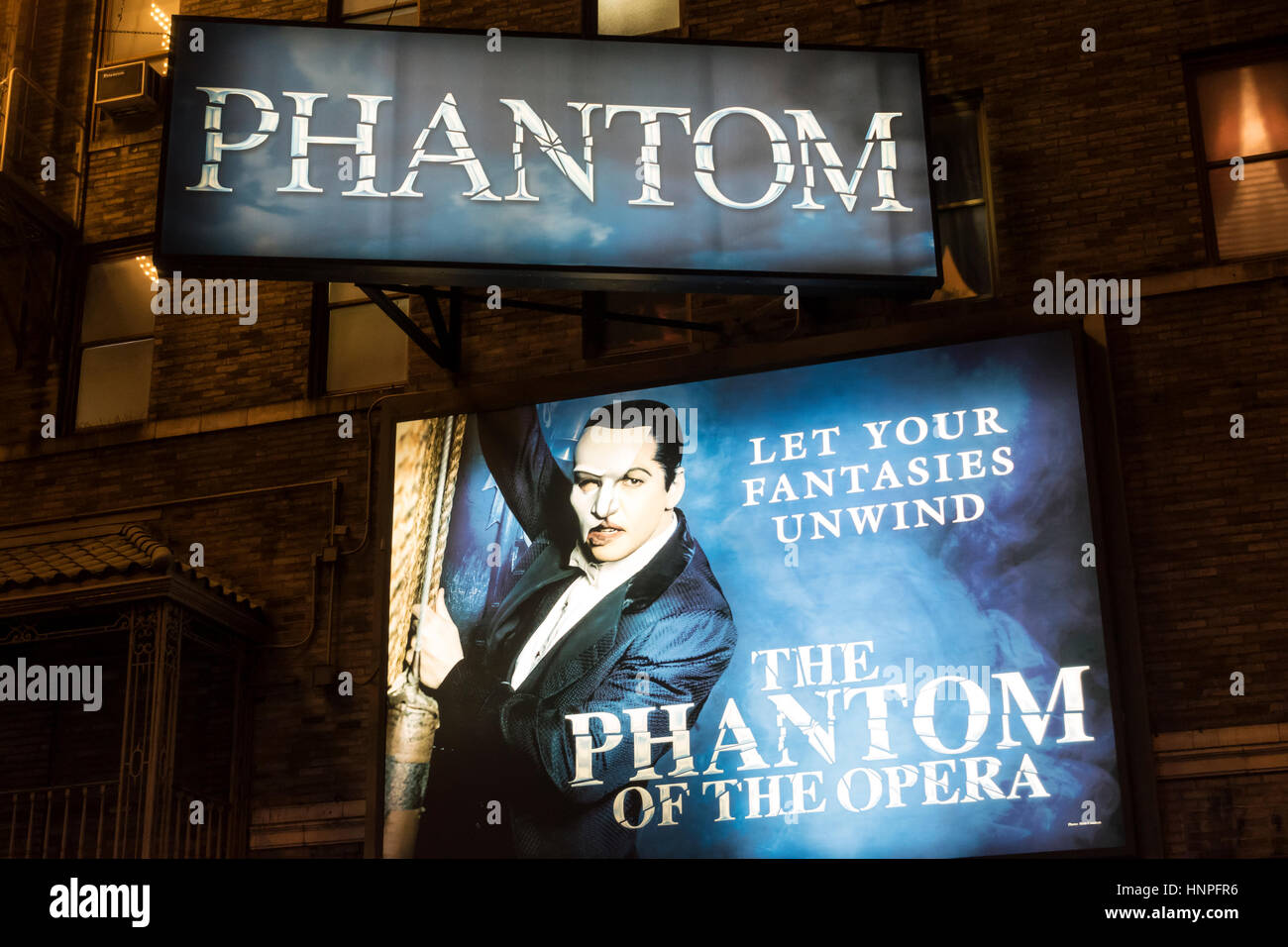 The Phantom of the Opera, a Broadway musical Stock Photo