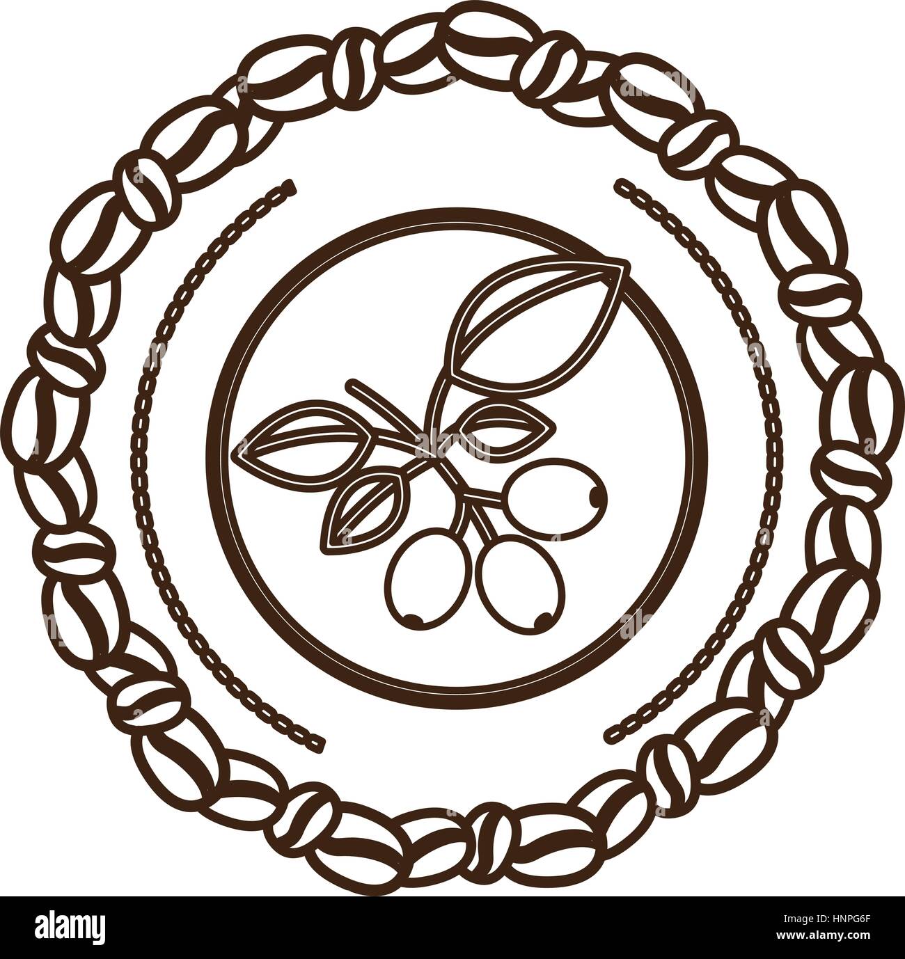 coffee tree icon image design, vector illustration Stock Vector