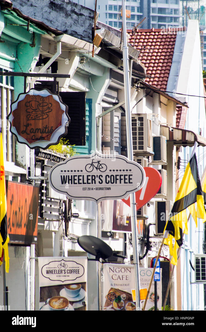 Terrace buildings and guest houses, Love Lane, Penang