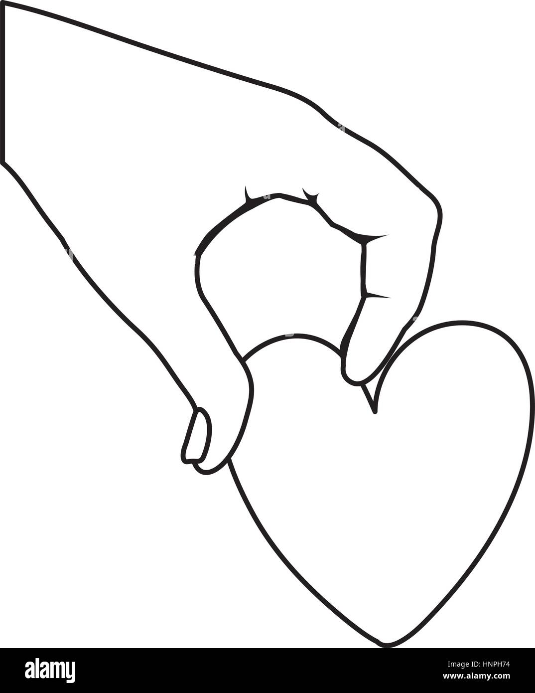 heart in the hand icon image, vector illustration Stock Vector Image ...