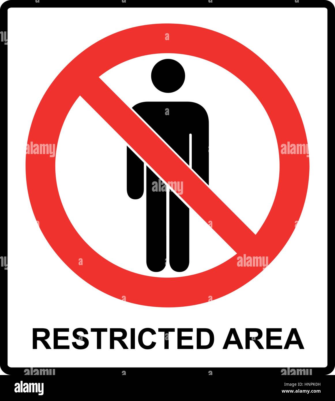 Vector Circle Prohibited Symbol Restricted Area For Member Only Or No Enter Sign In Caution Zone Isolated On White Stock Vector Image Art Alamy