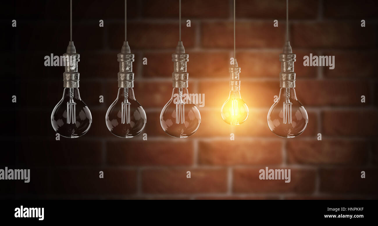 Light bulb lamps. 3D rendering Stock Photo - Alamy