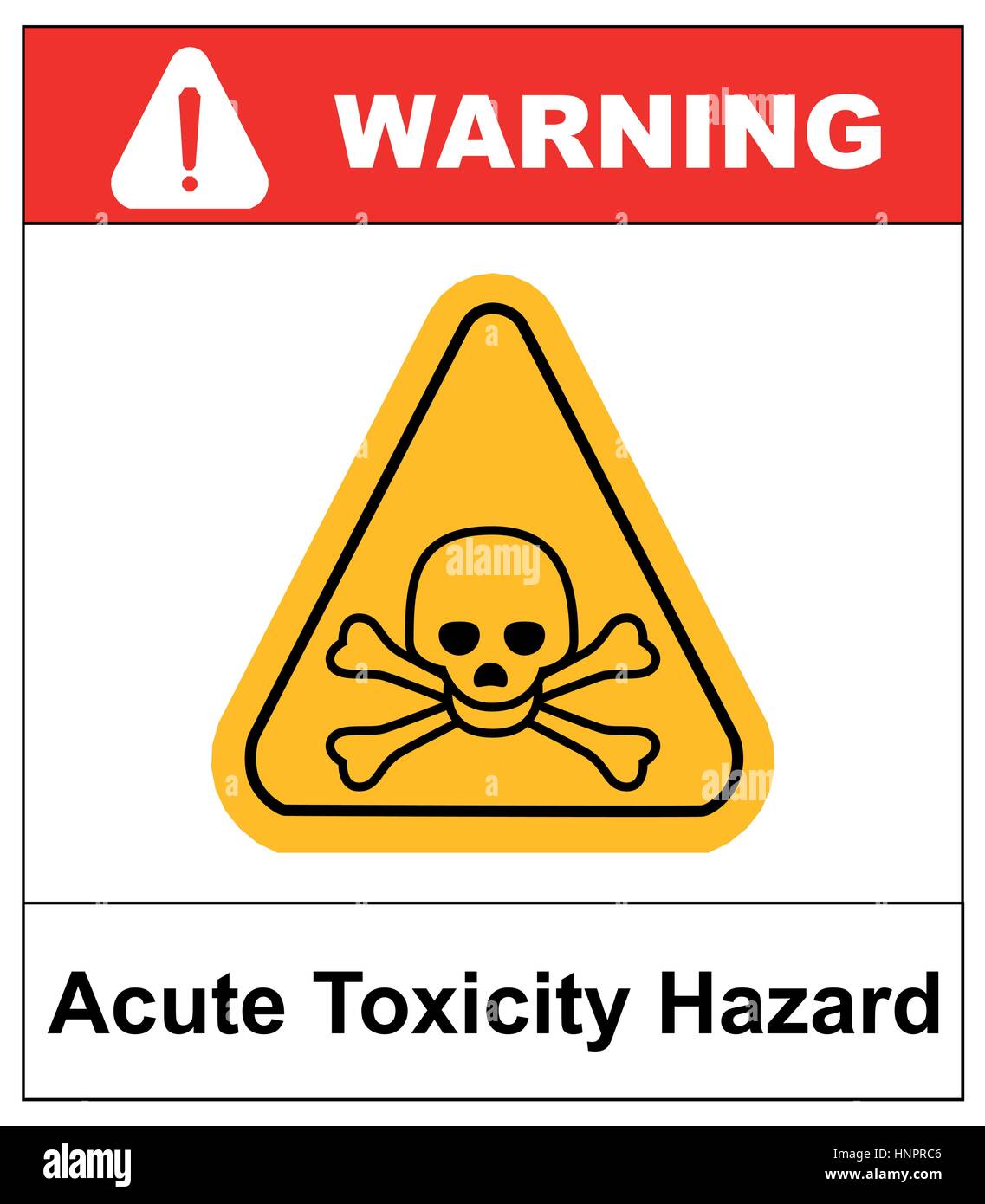 hazard pictogram, acute toxicity hazard symbol. Vector banner for ...