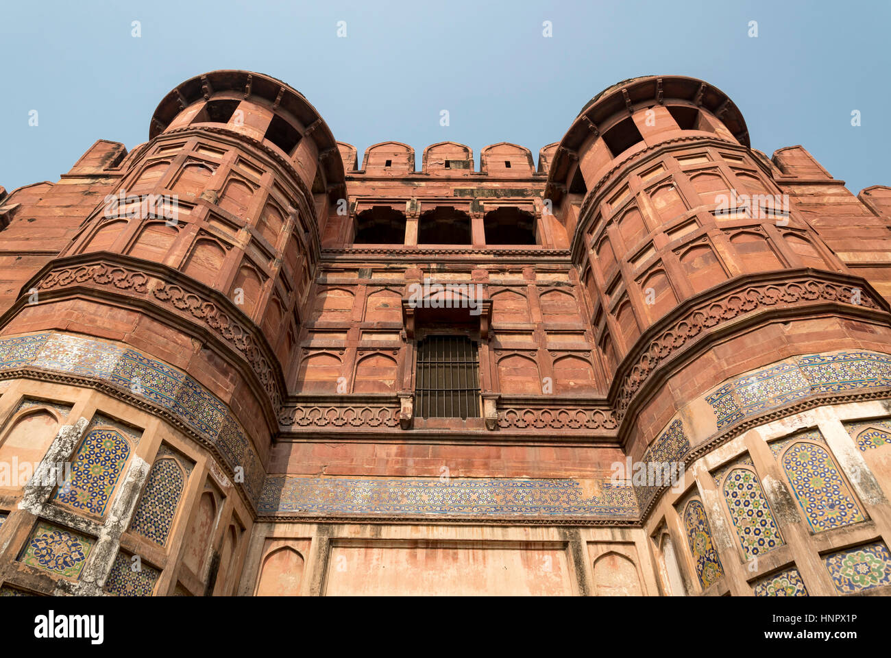Amar Singh Gate, Agra Fort, India Stock Photo
