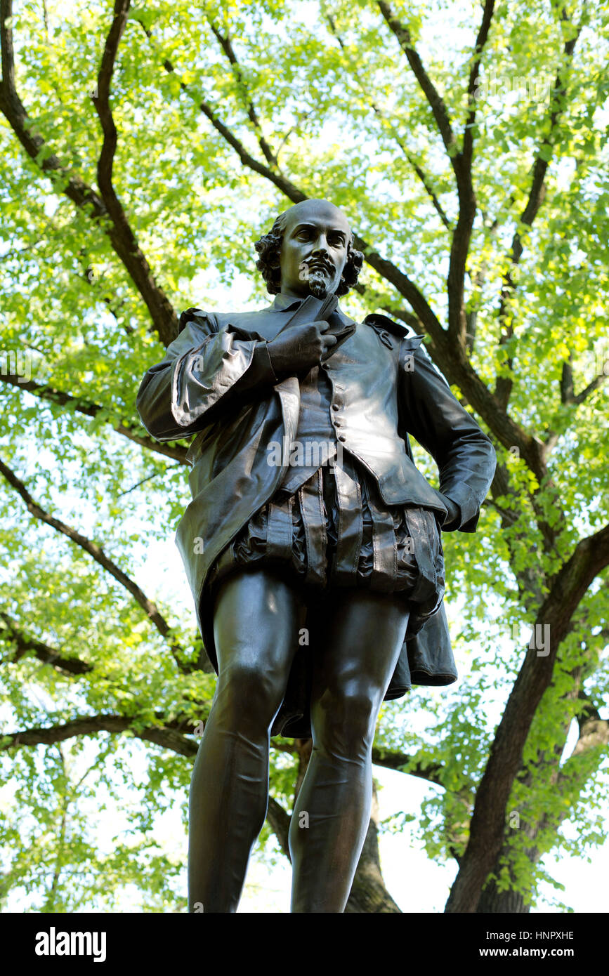 Statue of William Shakespeare, by John Quincy Adams Ward, Central Park