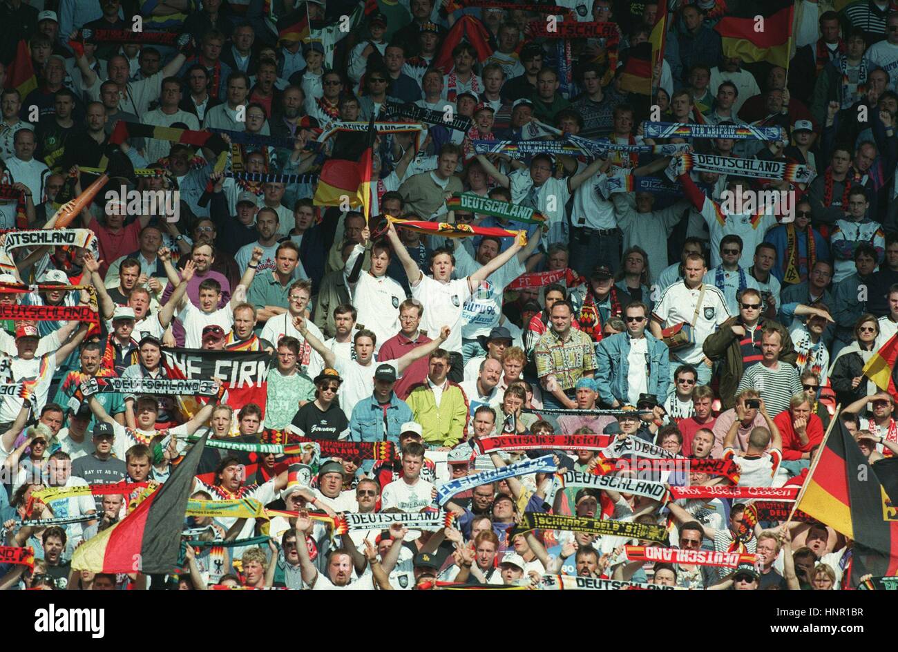 GERMAN FANS EURO 96 18 June 1996 Stock Photo