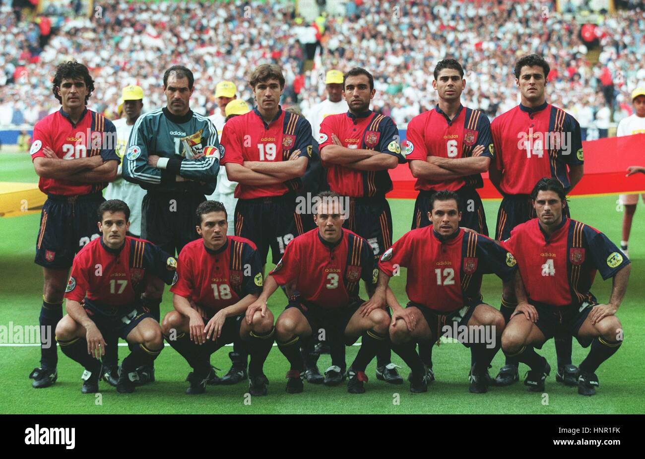 SPANISH TEAM EURO 96 18 June 1996 Stock Photo