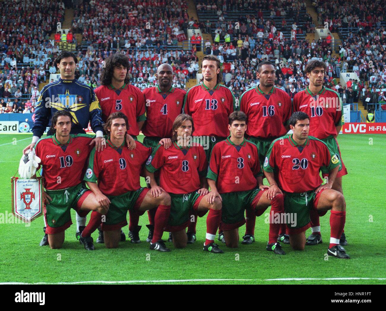 PORTUGAL TEAM EURO 96 18 June 1996 Stock Photo