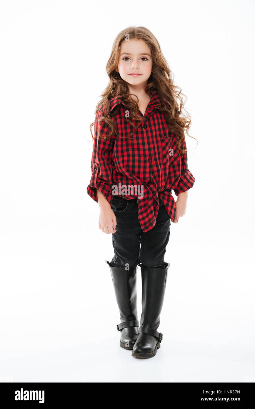 Full length of smiling cute little girl 