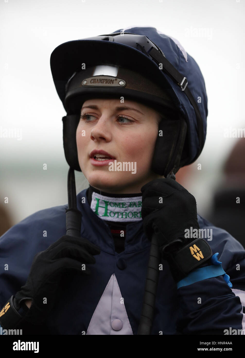 Jockey Bridget Andrews at Towcester Racecourse. PRESS ASSOCIATION Photo. Picture date: Wednesday February 15, 2017. Photo credit should read: David Davies/PA Wire Stock Photo