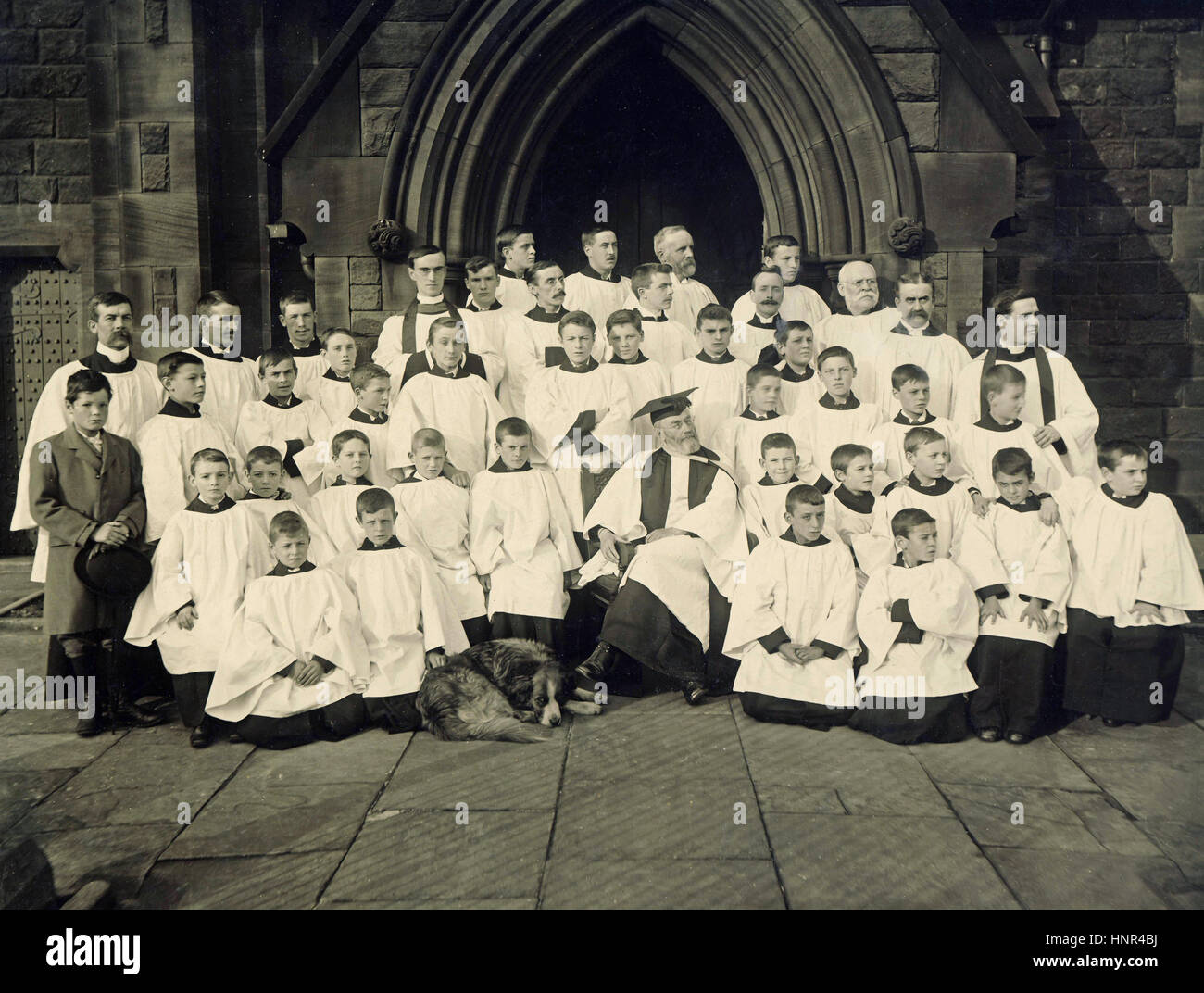 Archive image of church choir at Runcorn, Cheshire, England Stock Photo