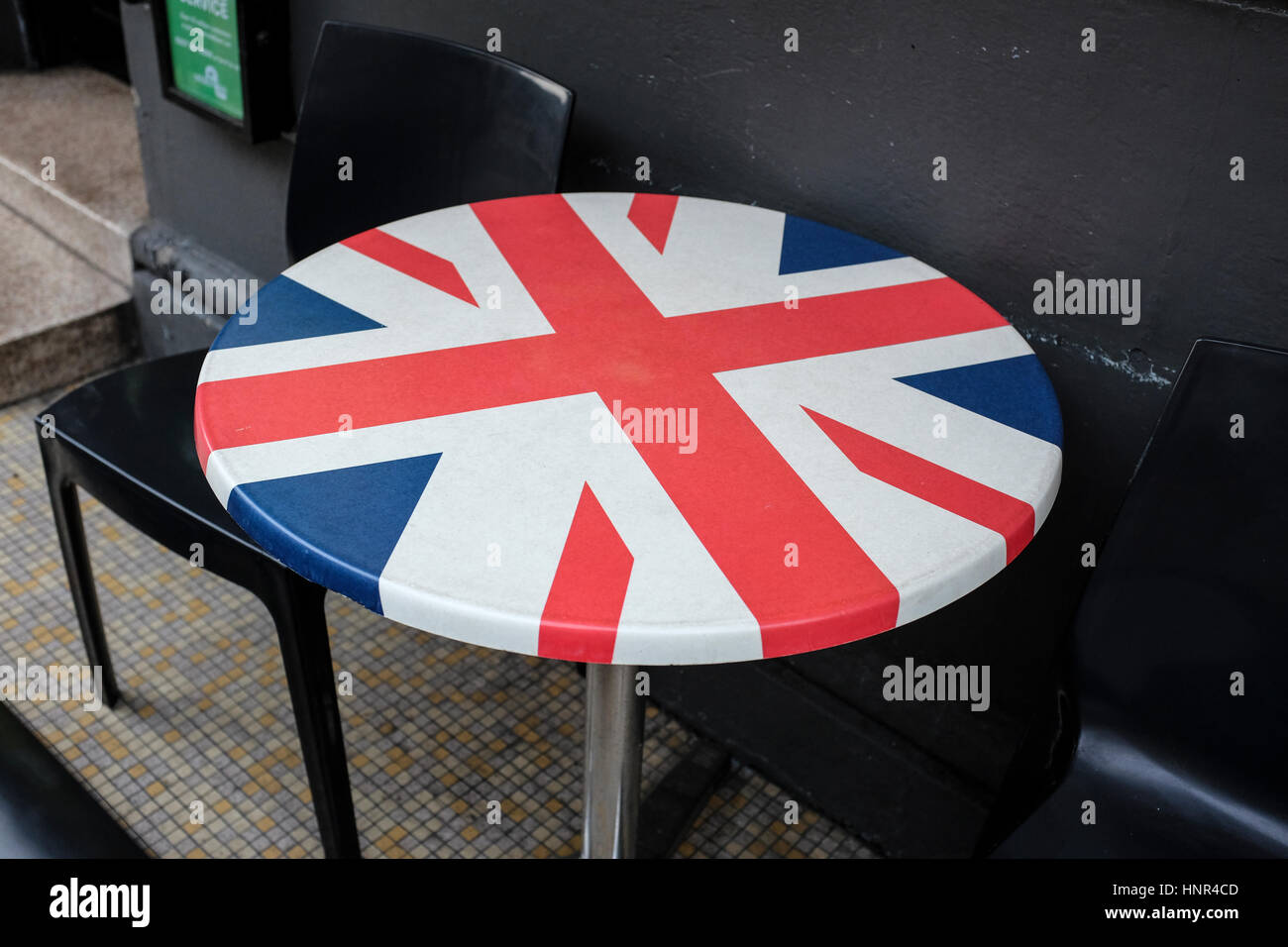 Union Flag Table Stock Photo Alamy