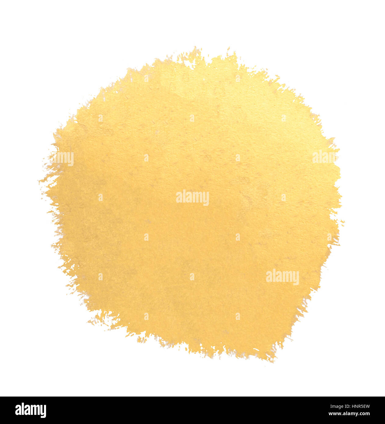 Gold watercolor texture paint stain   shining brush stroke Stock Photo